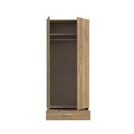Dulap 2 Usi Si 1 Sertar Ecobest 2 Stejar Mauvella, 88.9 Cm-01