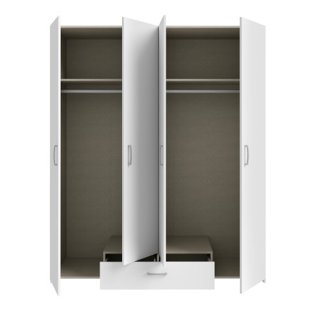 Dulap 4 Usi Ecobest Alb, 159.1 Cm-01