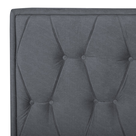 Pat Tapitat Cu Somiera Rabatabila Celeste, Dimensiune Saltea 120 x 200 Cm, Gri inchis-01