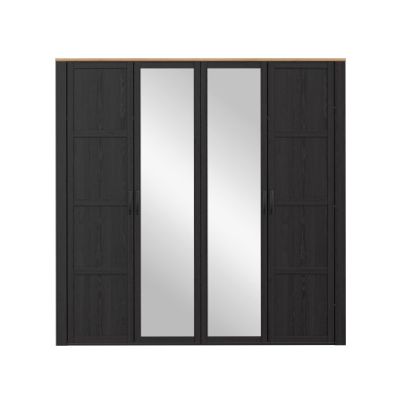 Dulap 4 Usi  Blackhit, Stejar Riviera Si Stejar Cabezone, 215,9 Cm-01
