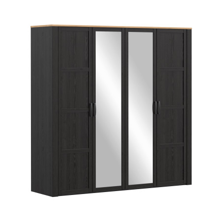 Dulap 4 Usi  Blackhit, Stejar Riviera Si Stejar Cabezone, 215,9 Cm-01