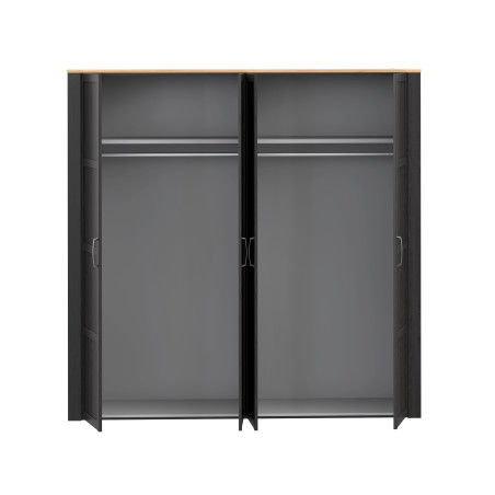 Dulap 4 Usi  Blackhit, Stejar Riviera Si Stejar Cabezone, 215,9 Cm-01