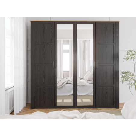 Dulap 4 Usi  Blackhit, Stejar Riviera Si Stejar Cabezone, 215,9 Cm-01