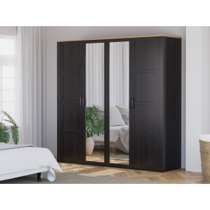 Dulap 4 Usi  Blackhit, Stejar Riviera Si Stejar Cabezone, 215,9 Cm