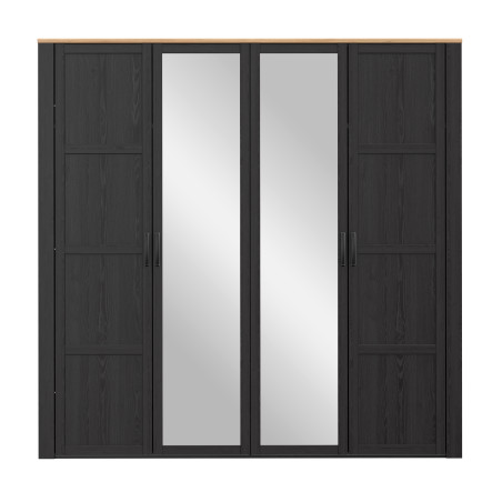 Dulap 4 Usi  Blackhit, Stejar Riviera Si Stejar Cabezone, 215,9 Cm-01