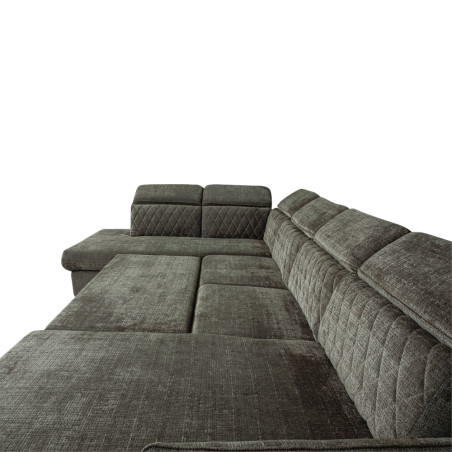 Coltar U Extensibil Tiago Cu Lada, Stanga, 6 Locuri, Tetiere Reglabile, Gri Cremona, 330 Cm-01