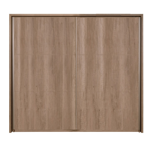Dulap 2 Usi Culisante Phoenix, Cu Rama Design Stejar Antichizat, 249 Cm