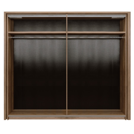 Dulap 2 Usi Culisante Phoenix, Cu Rama Design Stejar Antichizat, 249 Cm-01