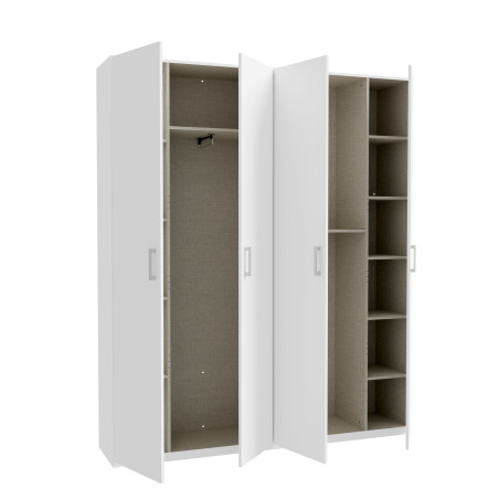 Dulap 4 Usi Harmony Alb, 177.5 Cm-01