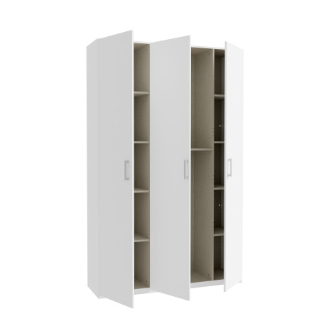 Dulap 3 Usi  Harmony Alb, 133.2 Cm-01