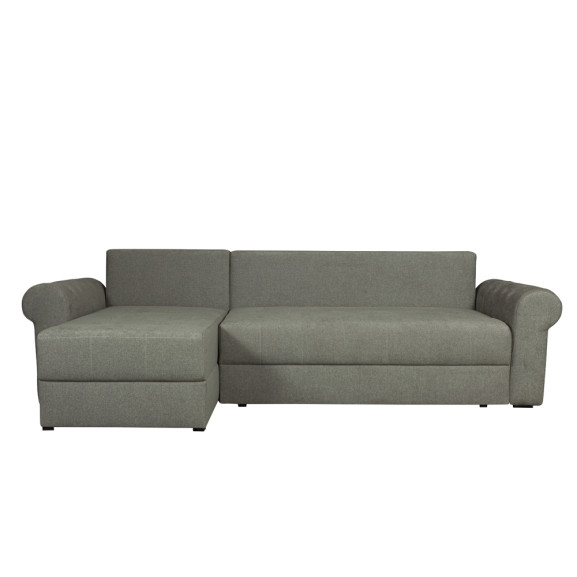 Coltar Extensibil Stanga Trendy, 5 Locuri, Lada Depozitare, Verde, 275 Cm