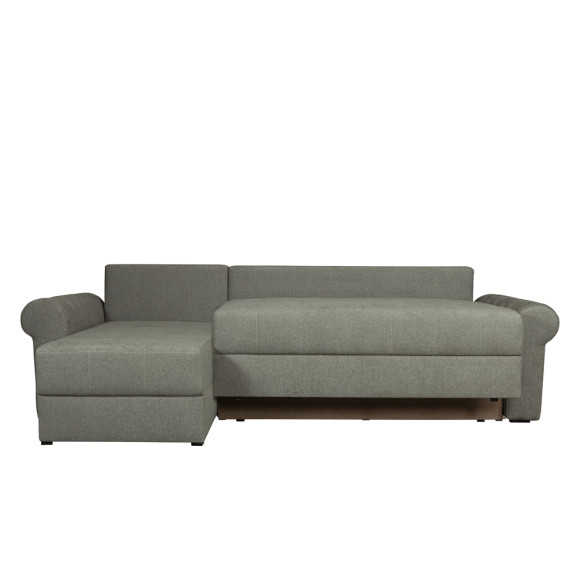 Coltar Extensibil Stanga Trendy, 5 Locuri, Lada Depozitare, Verde, 275 Cm