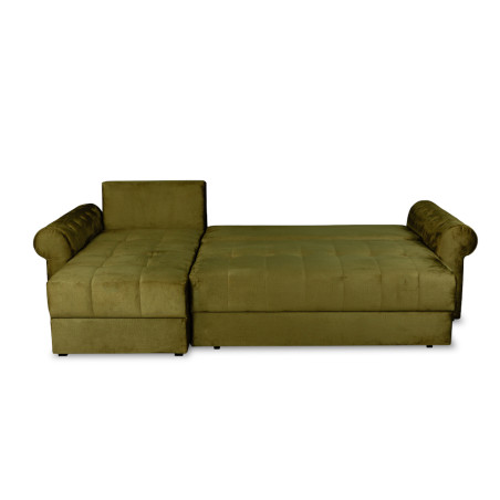 Coltar Extensibil Stanga Trendy, 5 Locuri, Lada Depozitare, Verde, 275 Cm-01