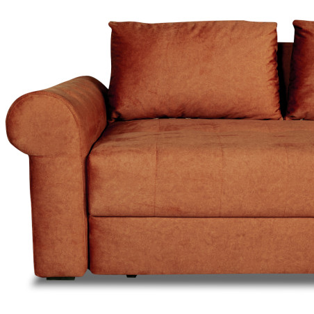 Coltar Extensibil Dreapta Trendy, 5 Locuri, Lada Depozitare, Portocaliu, 275 Cm-01