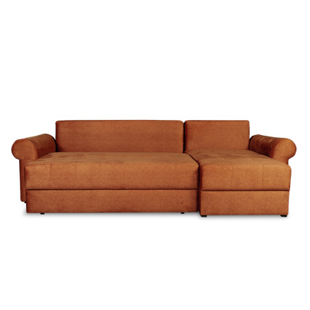Coltar Extensibil Dreapta Trendy, 5 Locuri, Lada Depozitare, Portocaliu, 275 Cm-01