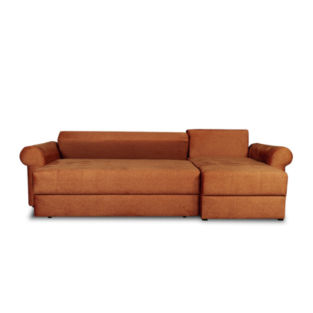 Coltar Extensibil Dreapta Trendy, 5 Locuri, Lada Depozitare, Portocaliu, 275 Cm-01