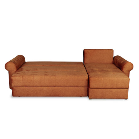 Coltar Extensibil Dreapta Trendy, 5 Locuri, Lada Depozitare, Portocaliu, 275 Cm-01