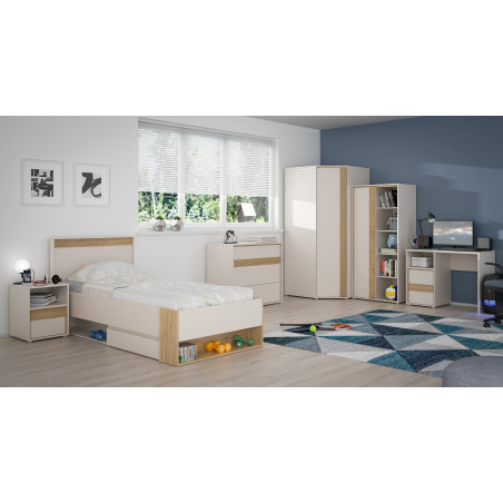 Comoda Waxala, Stejar Mauvella Si Nisip, 96.3 Cm-01