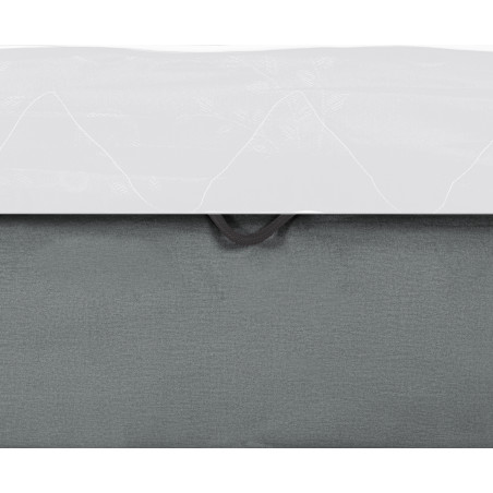 Pat Tapitat Ravel Junior Dimensiune Saltea 90 x 200 Cm, Cu Somiera Rabatabila Si Panou Dreapta, Gri-01