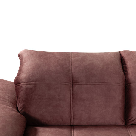 Coltar Extensibil Cu Otoman Mic Dreapta Sevilia Lux, 5 Locuri, Tetiere Reglabile, Roz Prafuit Inchis, 280 Cm-01