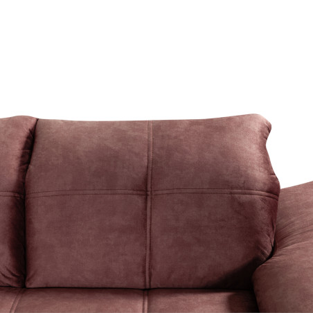Coltar Extensibil Cu Otoman Mic Stanga Sevilia Lux, 5 Locuri, Tetiere Reglabile, Roz, Terra 63, 280 Cm-01