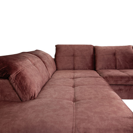 Coltar Extensibil Cu Otoman Mic Stanga Sevilia Lux, 5 Locuri, Tetiere Reglabile, Roz, Terra 63, 280 Cm-01