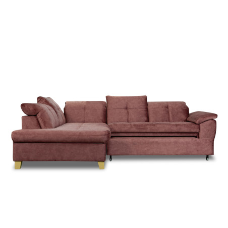 Coltar Extensibil Cu Otoman Mic Stanga Sevilia Lux, 5 Locuri, Tetiere Reglabile, Roz, Terra 63, 280 Cm-01