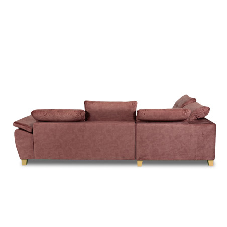 Coltar Extensibil Cu Otoman Mic Stanga Sevilia Lux, 5 Locuri, Tetiere Reglabile, Roz, Terra 63, 280 Cm-01