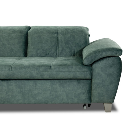 Coltar Extensibil Cu Otoman Mic Stanga Sevilia Lux, 5 Locuri, Tetiere Reglabile, Albastru, 280 Cm-01