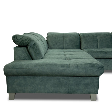 Coltar Extensibil Cu Otoman Mic Stanga Sevilia Lux, 5 Locuri, Tetiere Reglabile, Albastru, 280 Cm-01