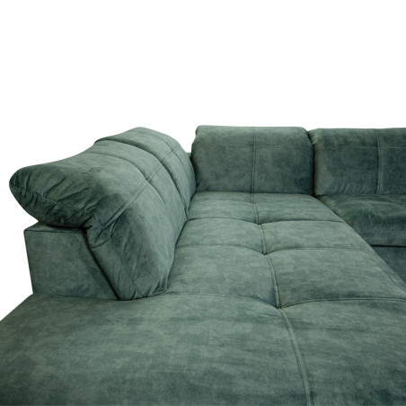 Coltar Extensibil Cu Otoman Mic Stanga Sevilia Lux, 5 Locuri, Tetiere Reglabile, Albastru, 280 Cm-01