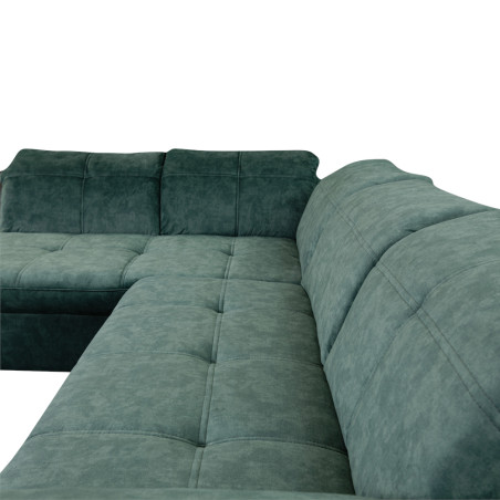 Coltar Extensibil Cu Otoman Mic Stanga Sevilia Lux, 5 Locuri, Tetiere Reglabile, Albastru, 280 Cm-01