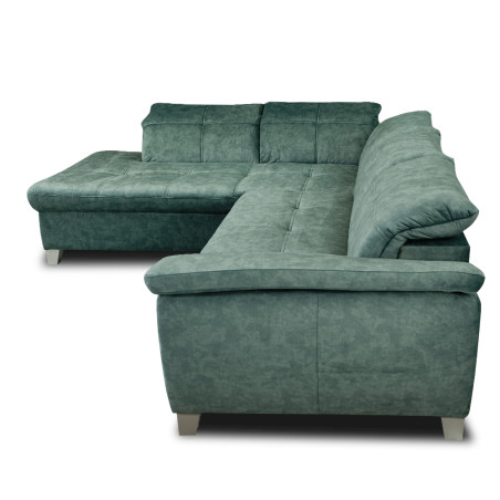 Coltar Extensibil Cu Otoman Mic Stanga Sevilia Lux, 5 Locuri, Tetiere Reglabile, Albastru, 280 Cm-01