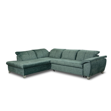 Coltar Extensibil Cu Otoman Mic Stanga Sevilia Lux, 5 Locuri, Tetiere Reglabile, Albastru, 280 Cm-01
