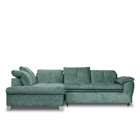 Coltar Extensibil Cu Otoman Mic Stanga Sevilia Lux, 5 Locuri, Tetiere Reglabile, Albastru, 280 Cm-01