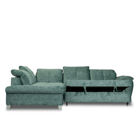 Coltar Extensibil Cu Otoman Mic Stanga Sevilia Lux, 5 Locuri, Tetiere Reglabile, Albastru, 280 Cm-01