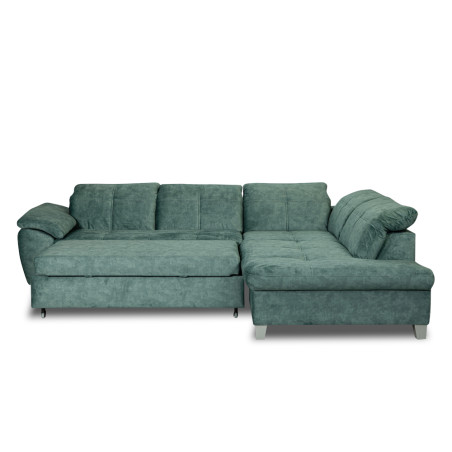 Coltar Extensibil Cu Otoman Mic Dreapta Sevilia Lux, 5 Locuri, Tetiere Reglabile, Verde Petrol, 280 Cm-01
