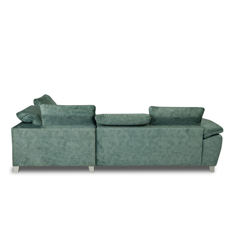 Coltar Extensibil Cu Otoman Mic Dreapta Sevilia Lux, 5 Locuri, Tetiere Reglabile, Verde Petrol, 280 Cm-01