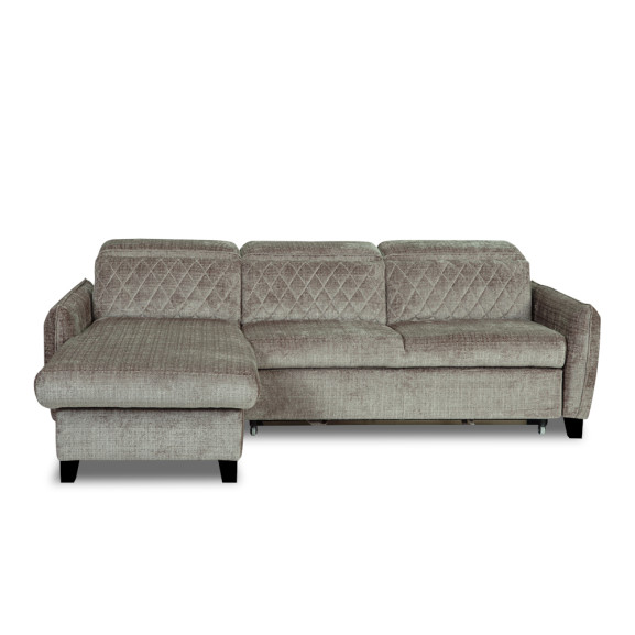 Coltar Extensibil Cu Insula Stanga Tiago, 5 Locuri, Tetiere Reglabile, Maro, Cremona 24,