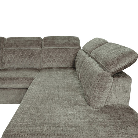 Coltar Extensibil Cu Otoman Dreapta Cu Lada Tiago, Maro, 5 Locuri, Tetiere Reglabile, Colonial, 255 Cm Cremona 24-01