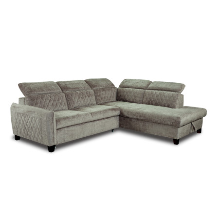 Coltar Extensibil Cu Otoman Dreapta Cu Lada Tiago, Maro, 5 Locuri, Tetiere Reglabile, Colonial, 255 Cm Cremona 24-01