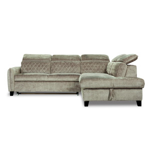 Coltar Extensibil Cu Otoman Dreapta Cu Lada Tiago, Maro, 5 Locuri, Tetiere Reglabile, Colonial, 255 Cm Cremona 24