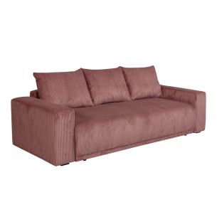 Canapea Extensibila Otis, 3 locuri, Lada Depozitare, Roz