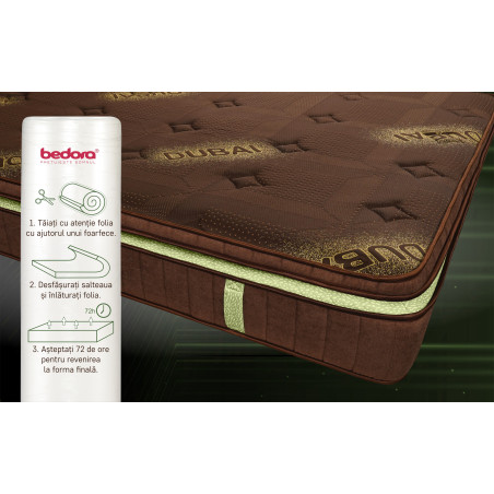 Saltea Dubai Chocolate Delux Latex Pocket, 180 x 200 x 28 Cm-01