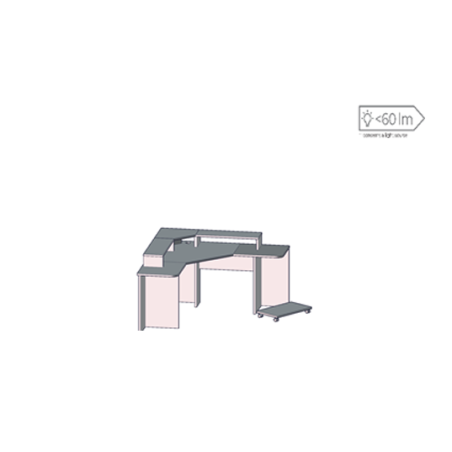 Birou Colt Gaming Trezorio, LED-uri RGB, Suport casti si suport bauturi,Negru Mat 160 Cm-01