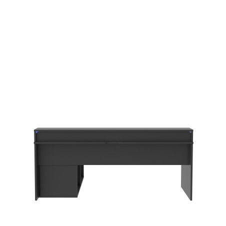Birou Gaming Trezorio, LED RGB, Suport Casti Si Suport Bauturi, Negru Mat, 200 Cm-01