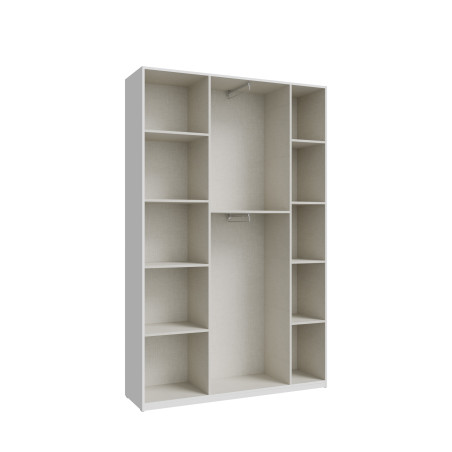 Dulap 3 Usi  Harmony Alb, 133.2 Cm-01