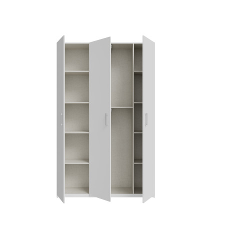 Dulap 3 Usi  Harmony Alb, 133.2 Cm-01