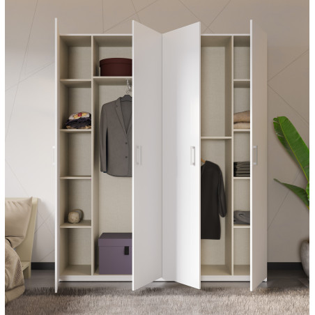 Dulap 4 Usi Harmony Alb, 177.5 Cm-01