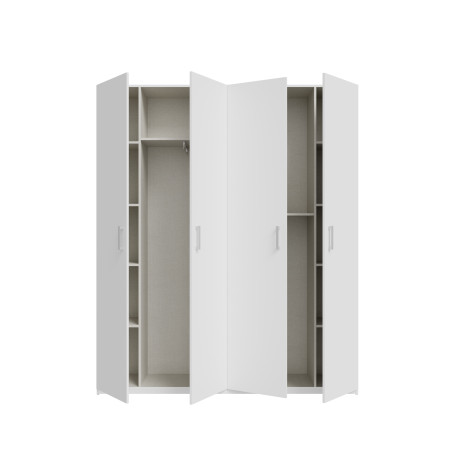 Dulap 4 Usi Harmony Alb, 177.5 Cm-01